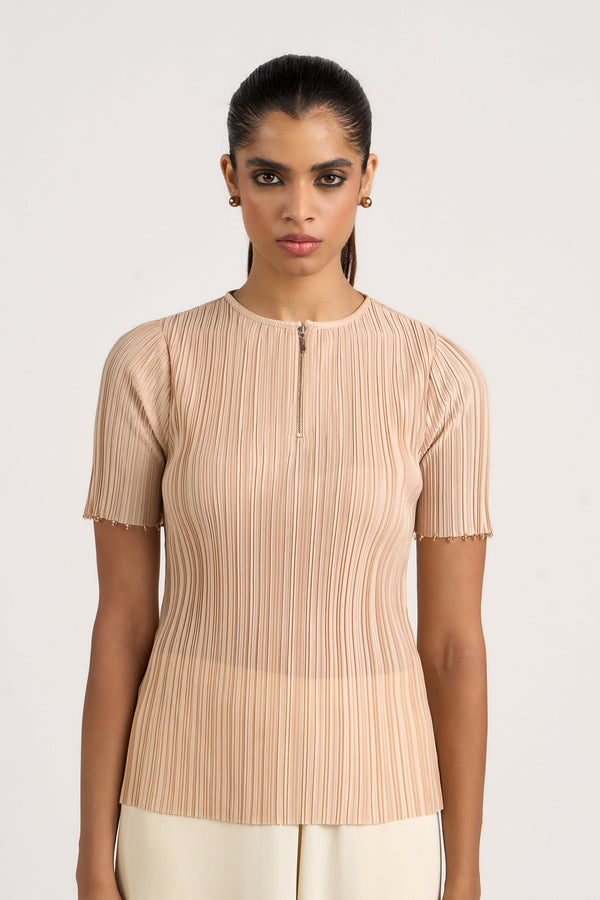 Beaded Crinkle Top