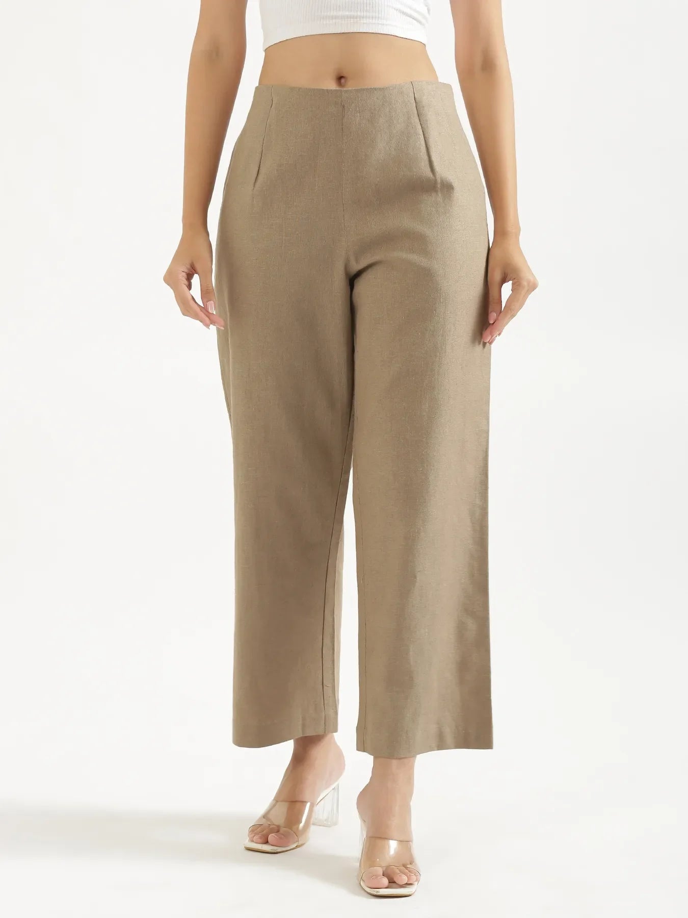 Women Khakhi Waist Coat Co-ord Set