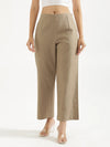 Women Khakhi Waist Coat Co-ord Set