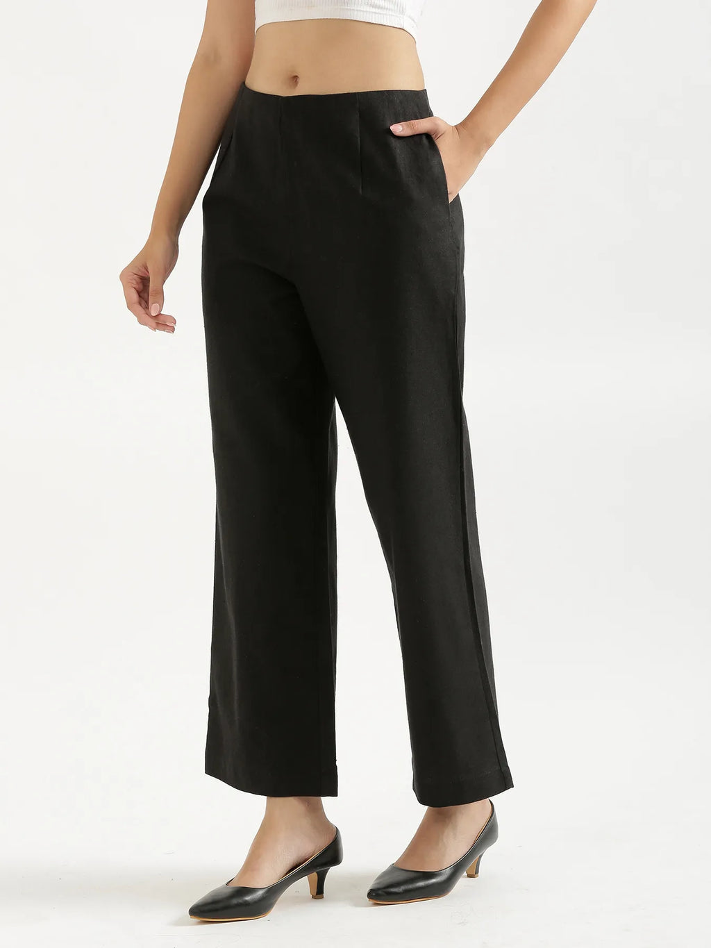 Women Black Waist Coat Co-ord Set