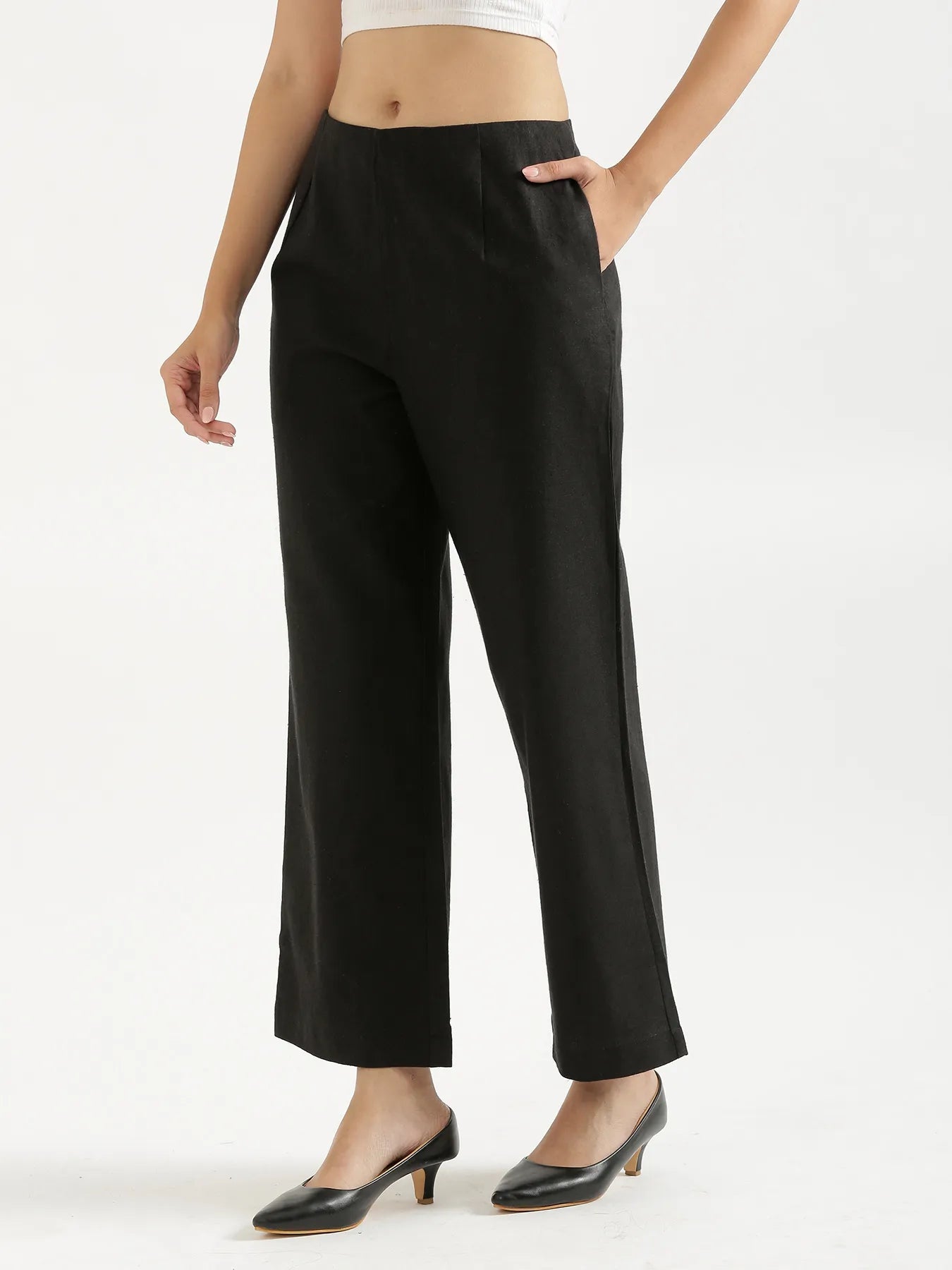 Women Black Waist Coat Co-ord Set
