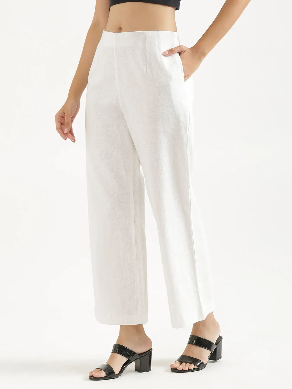 Women White Waist Coat Co-ord Set