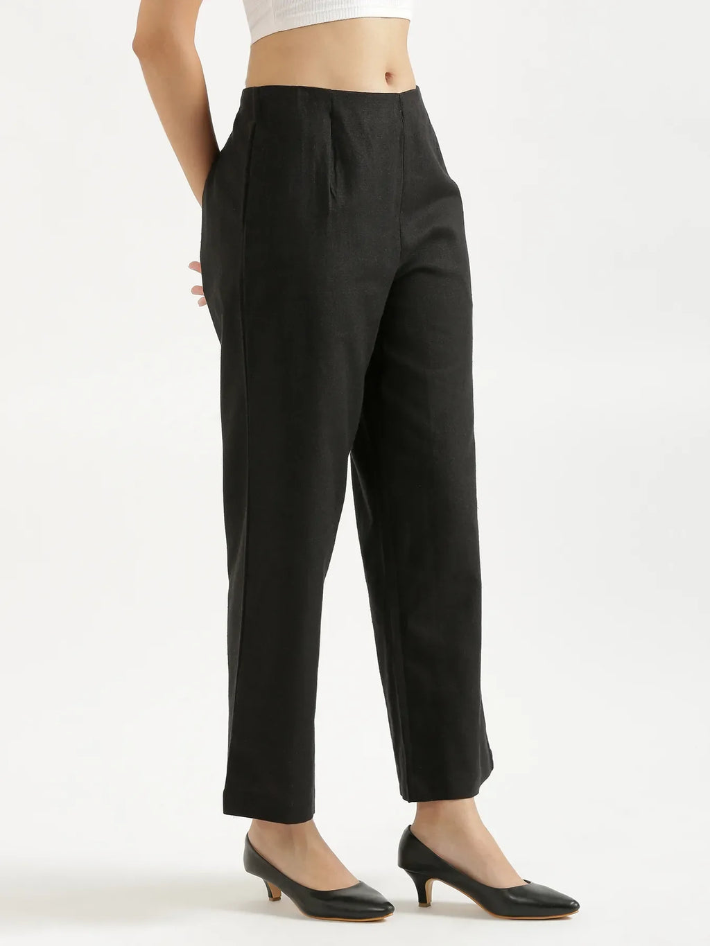 Women Black Waist Coat Co-ord Set