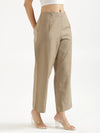 Women Khakhi Waist Coat Co-ord Set