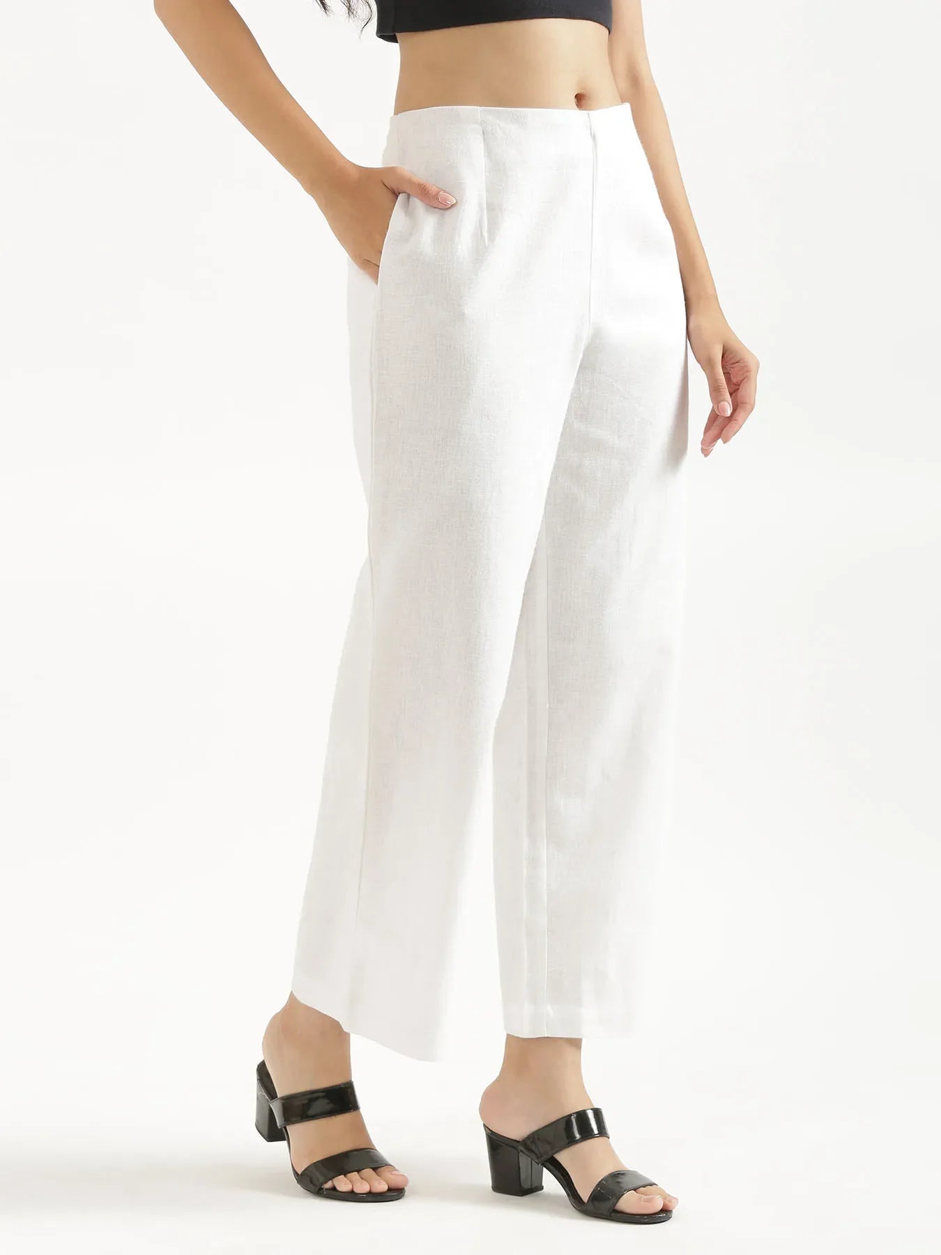 Women White Waist Coat Co-ord Set