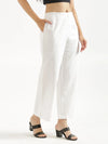Women White Waist Coat Co-ord Set