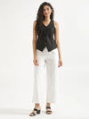 Women White Waist Coat Co-ord Set