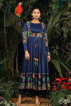 BLUE MODAL SATIN KAINAAT ANARKALI SET
