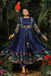 BLUE MODAL SATIN KAINAAT ANARKALI SET