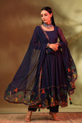 Noori Blue Anarkali Set of 3