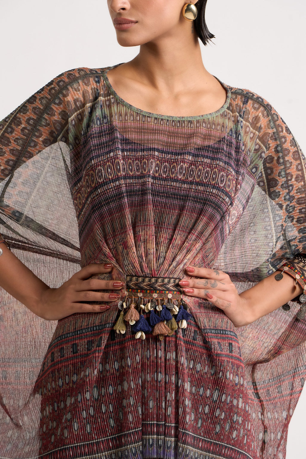 Collage Kimono Top