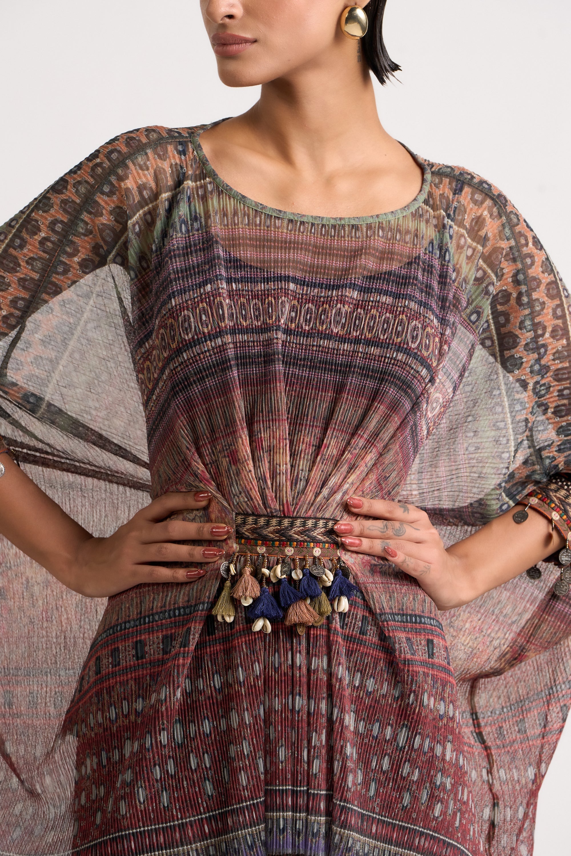 Collage Kimono Top