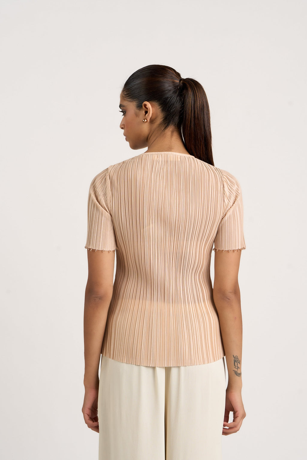 Beaded Crinkle Top